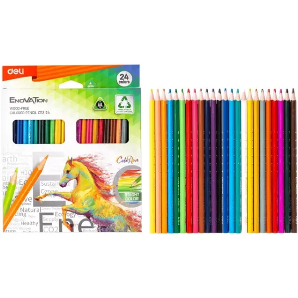 علبة الوان خشب 24 لون ديلي موديل 113-24