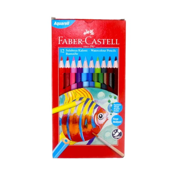 الوان خشب اكوريل 12 لون طويل فبركاسل