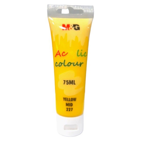 انبوبة الوان اكريليك 75 مل mg اصفر  رقم 227 موديل 6598