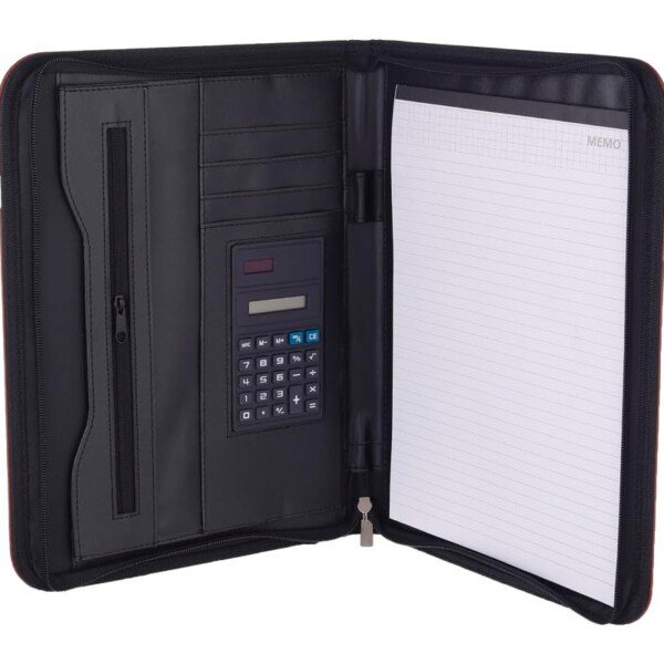 بورتفليو جلد لحام سوستة + الة حاسبة