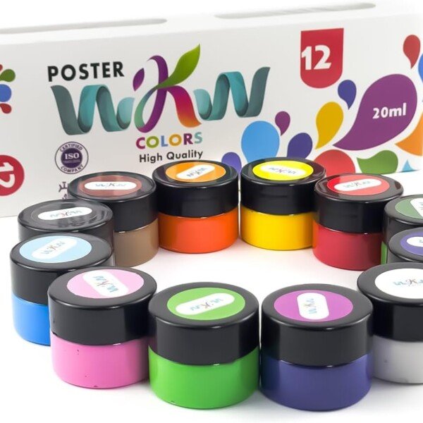 طقم الوان بوستر 20 ملل 12 لون WKW