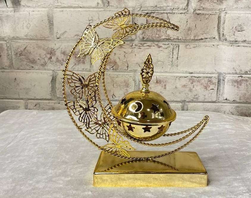 مبخرة ذهبى شكل هلال