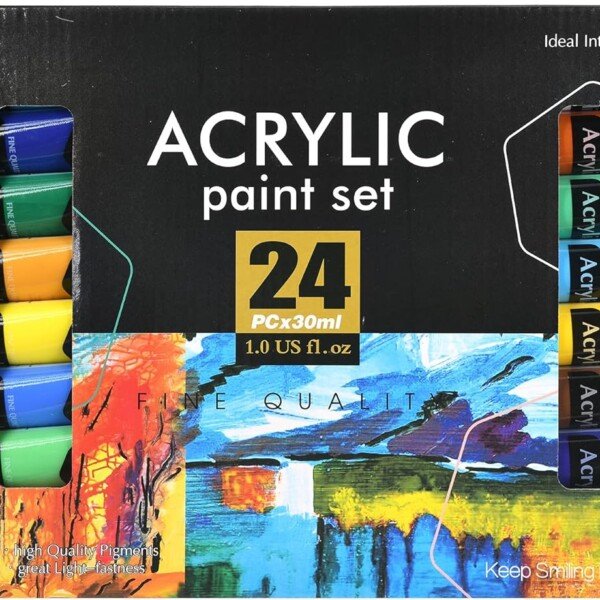 طقم الوان اكريلك 24 لون 30 مل كيب سمايلنج موديل B4030-24