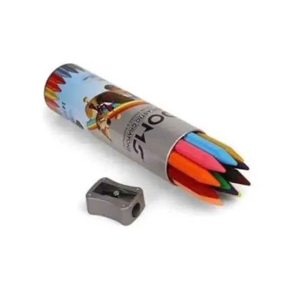 الوان شمع 12 لون علبة صفيح DOMS موديل 7120