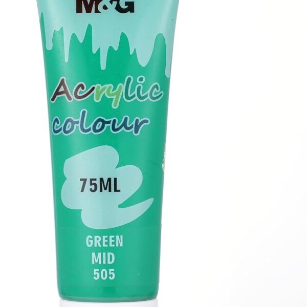 انبوبة الوان اكريليك 75 مل mg اخضر رقم 505 موديل 6598