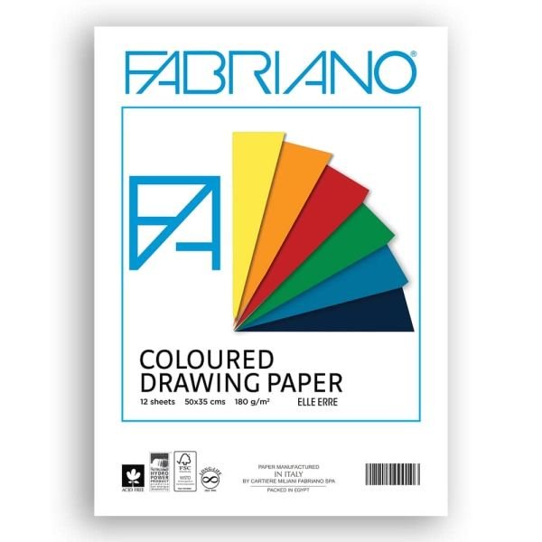 اسكتش رسم سلك فبريانو 180 جرام 1/4 الوان