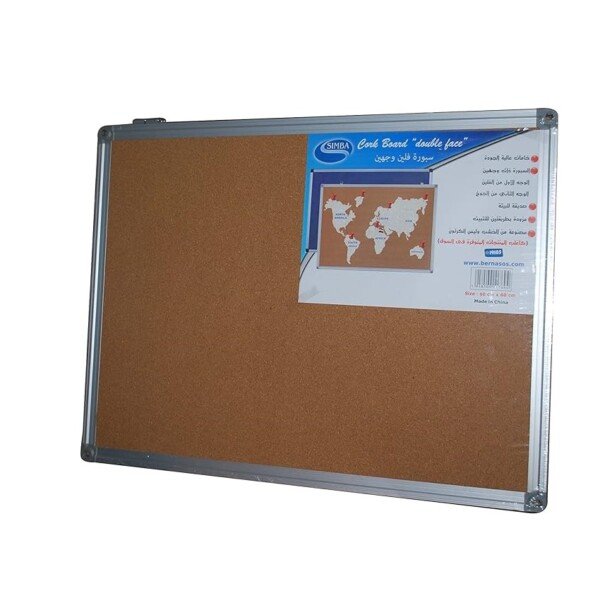 سبورة سيمبا وجه فلين +وجه جوخ 60×90 سم موديل CB9060