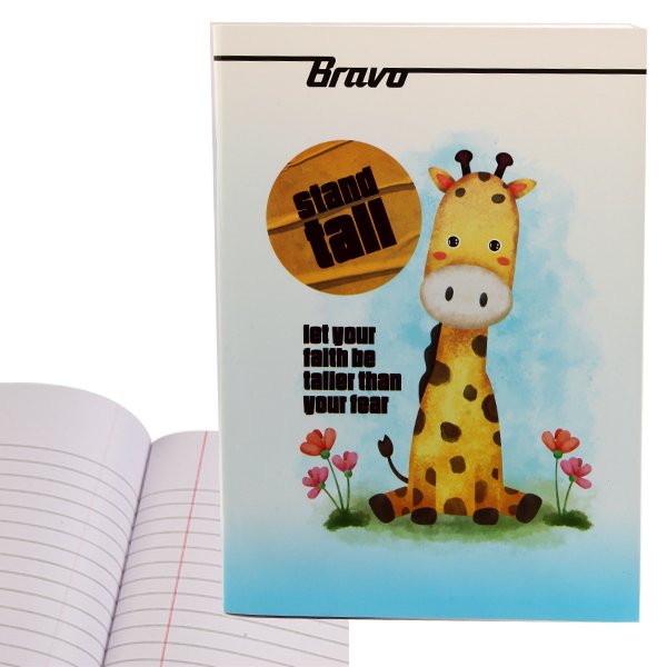 A4 كشكول 100 ورقة برافو مسطر الوان سادةA4