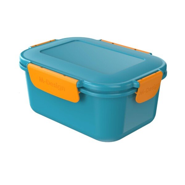 لانش بوكس تركواز كليبس برتقالي 1.1 لتر M-Design