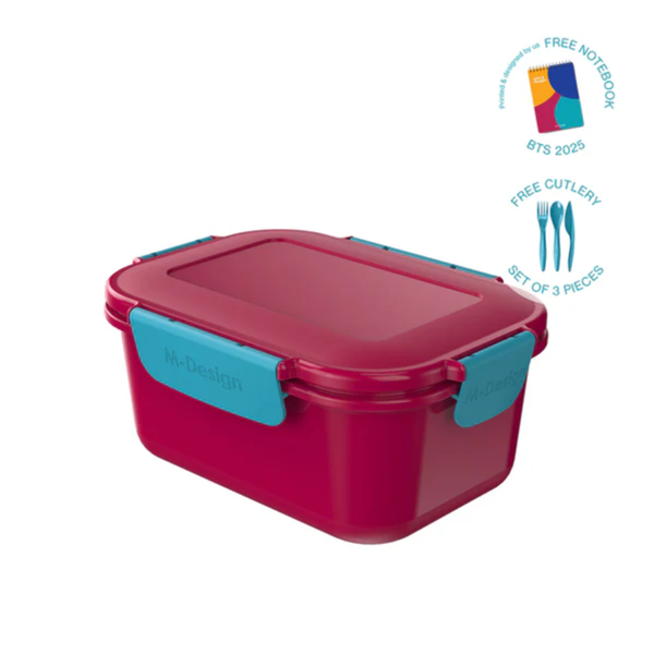 لانش بوكس فوشيا كليبس تركواز 1.1 لتر M-Design