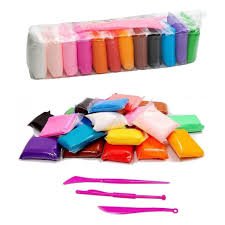 صلصال فوم 12 لون + 3 لعبة مادن