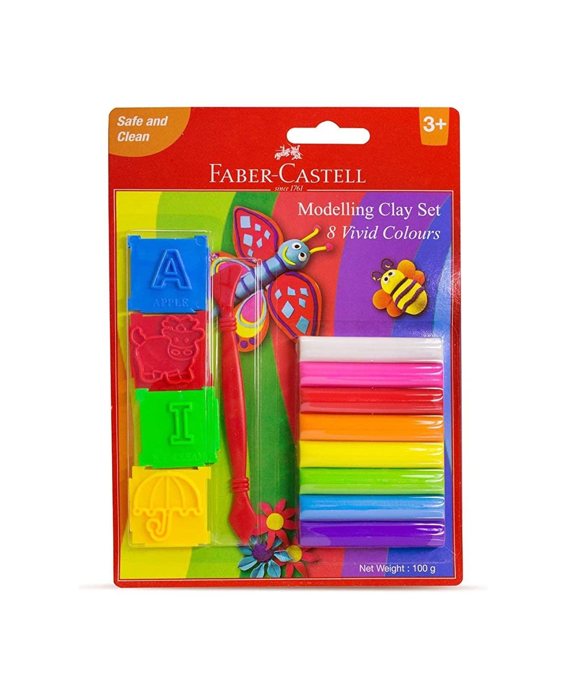 صلصال8لون+طقم تشكيل فبر كاسيل 120893