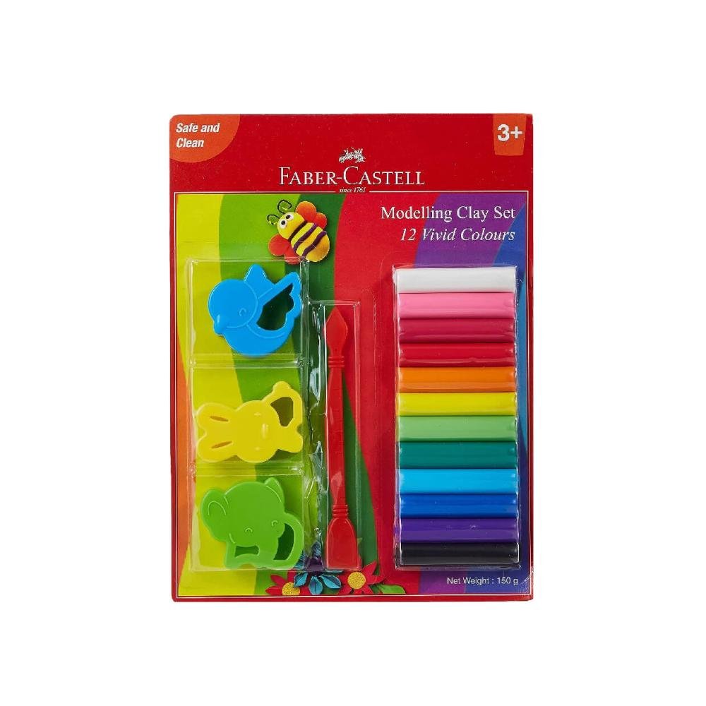 صلصال12لون+طقم تشكيل فبر كاسيل 120894