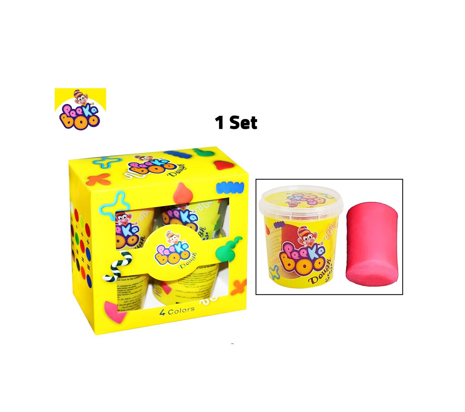 صلصال عبوة 4 كوب 100جم بيكا بو موديل 40006