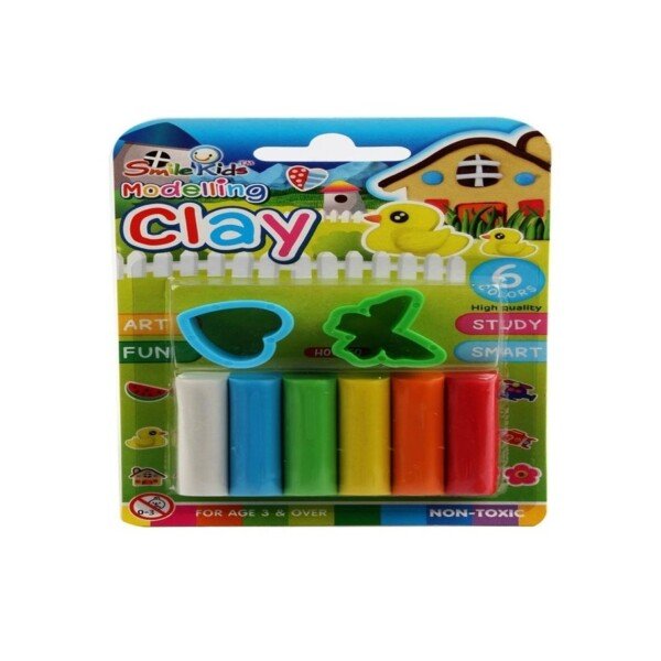 صلصال 6 لون + 2 لعبة BLC-50/FM